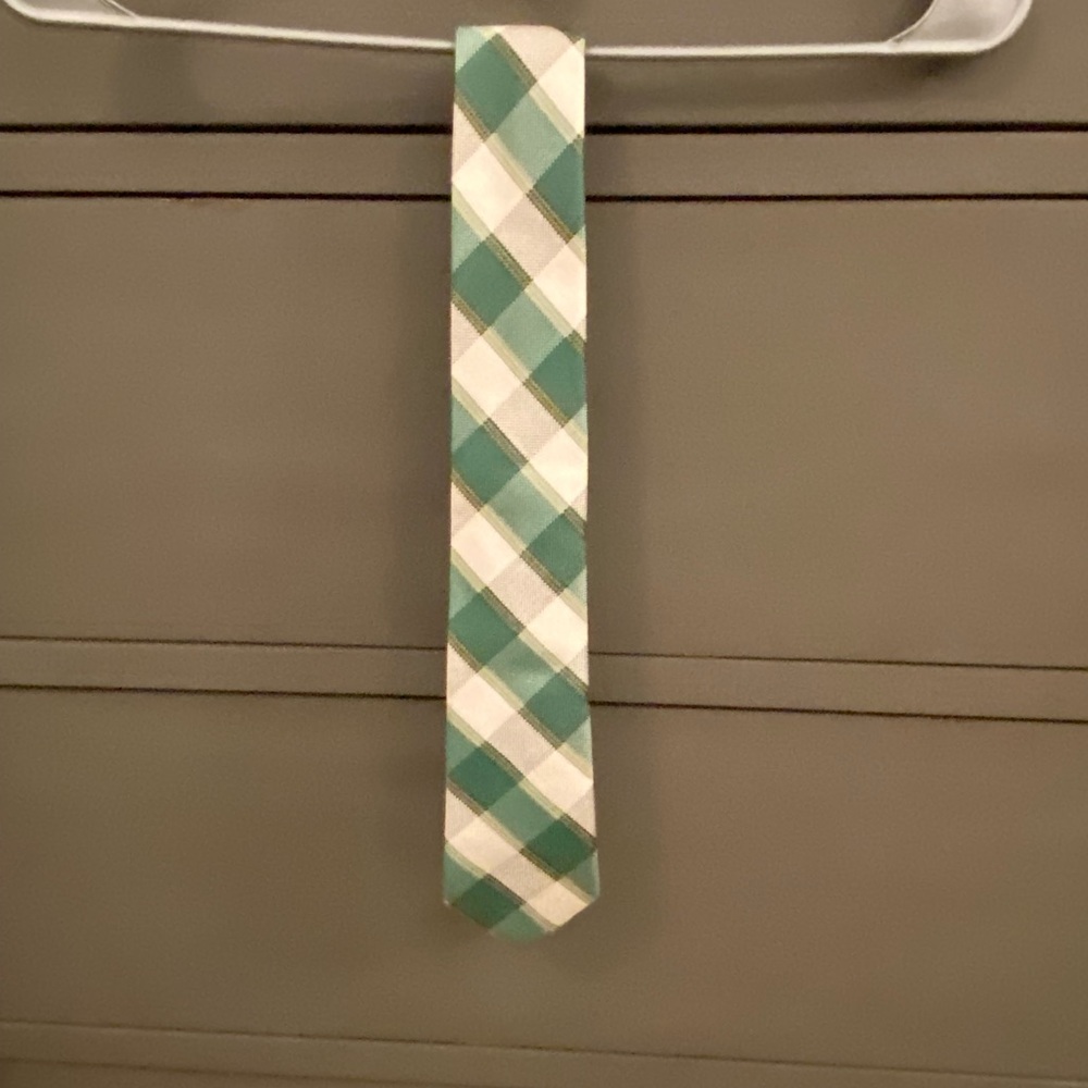 Jos. A. Bank Heritage Collection Green and Cream Plaid Tie